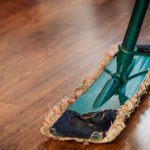 Cleaning Supplies - Brown Wooden Floor