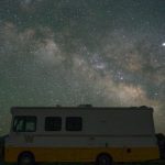 Boondocking - White and Yellow Rv Under Starry Night