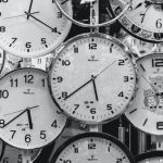 Timing - Black And White Photo Of Clocks